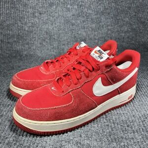 Nike Air Force 1 Low Men's Size 10.5 Basketball Shoes Game‎ Red White 820266-601